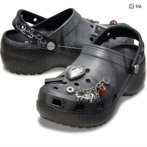 CROCS Black Twilight Embellished Clogs